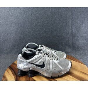 Nike Shox Turbo 13 Silver Black Mens Size 8 Running Sneakers 525155-021